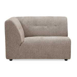 Canapea modulara bej din textil pentru 1,5 persoane Vint Left HKliving