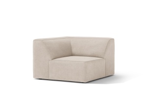 Canapea modulara bej din textil pentru 1 persoana Jodie Corner Micadoni