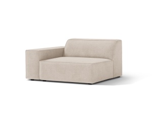 Canapea modulara bej din textil pentru 1 persoana Jodie Left 102 Micadoni
