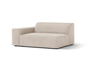 Canapea modulara bej din textil pentru 1 persoana Jodie Left 122 Micadoni