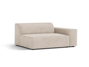 Canapea modulara bej din textil pentru 1 persoana Jodie Right 122 Micadoni