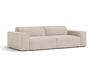 Canapea modulara bej din textil pentru 3 persoane Jodie 304 Micadoni