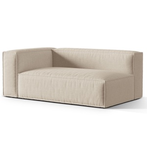 Canapea modulara bej din textil pentru 3 persoane Nuria Left Structural Micadoni