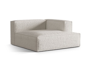 Canapea modulara bej/gri din textil pentru 1 persoana Nuria Right Monpea Micadoni