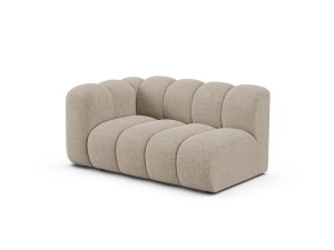 Canapea modulara bej inchis din textil pentru 2 persoane Lupine Chenille Left Micadoni