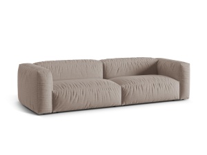 Canapea modulara bej inchis din textil pentru 4 persoane Martina Boston Micadoni