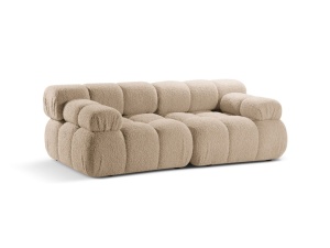 Canapea modulara bej nisipiu din textil pentru 2 persoane Bellis Boucle Micadoni