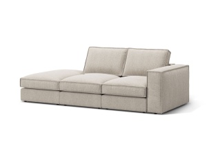 Canapea modulara bej nisipiu din textil pentru 3 persoane Pola Left Micadoni