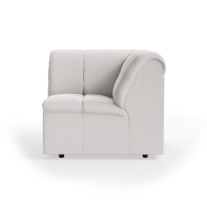 Canapea modulara crem din textil 98 cm Wave Rib Corner HKliving