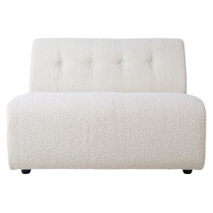 Canapea modulara crem din textil pentru 1,5 persoane Vint Middle HKliving
