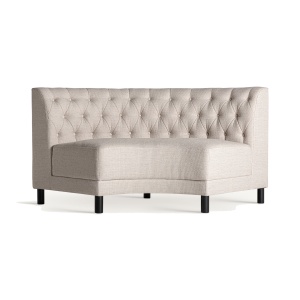 Canapea modulara crem din textil pentru 2 persoane Egna Middle Vical Home