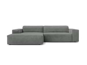 Canapea modulara cu colt gri din textil pentru 3 persoane Jodie Liberty Left Micadoni
