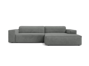 Canapea modulara cu colt gri din textil pentru 3 persoane Jodie Liberty Right Micadoni