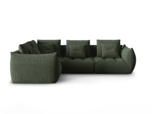 Canapea modulara cu colt verde muschi din textil pentru 3 persoane Bloom Structural Left Micadoni