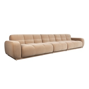 Canapea modulara din textil bej pentru 6 persoane Hazel Zuiver