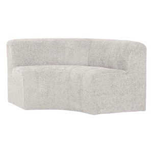 Canapea modulara ecru din textil 152 cm Mojo Chenille Round Woood