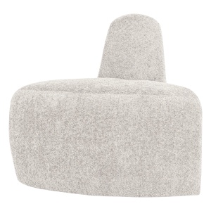Canapea modulara ecru din textil 76 cm Mojo Chenille Corner Woood