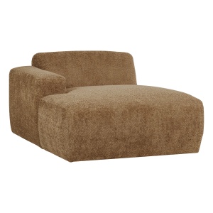 Canapea modulara galben miere din textil 112 cm Mojo Wooly Lounge Left Woood