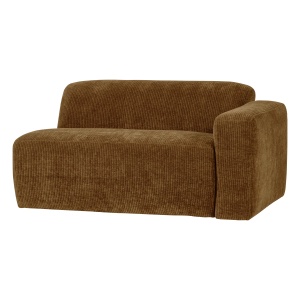 Canapea modulara galben miere din textil pentru 1.5 persoane Mojo Rib Right Woood