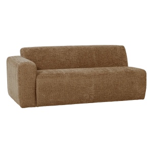 Canapea modulara galben miere din textil pentru 2 persoane Mojo Base Woolly Left Woood