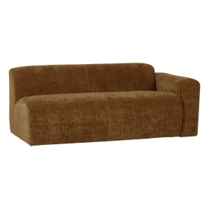 Canapea modulara galben miere din textil pentru 2 persoane Mojo Rib Right Woood