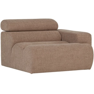 Canapea modulara grej din textil 113 cm Novi Boucle Right Woood