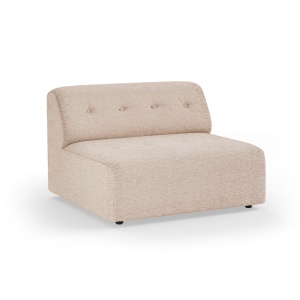 Canapea modulara grej din textil pentru 1.5 persoane Vint Middle Boucle HKliving