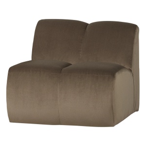 Canapea modulara grej din textil pentru 1 persoana Mojo Center Woood