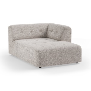 Canapea modulara gri deschis din textil 160 cm Vint Divan Right HKliving