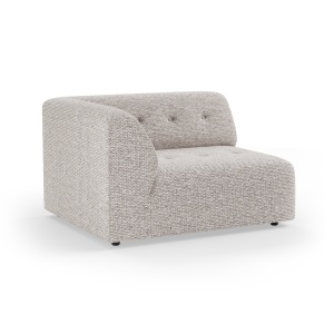 Canapea modulara gri deschis din textil pentru 1.5 persoane Vint Left HKliving