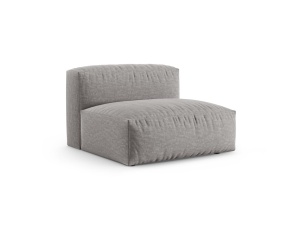 Canapea modulara gri deschis din textil pentru 1 persoana Martina XL Micadoni