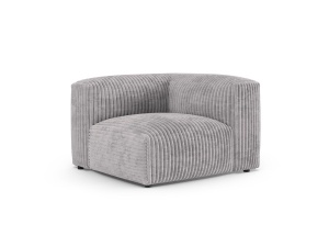 Canapea modulara gri deschis din textil pentru 1 persoana Martina Tilia Corduroy XL Micadoni