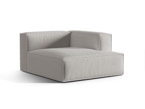 Canapea modulara gri deschis din textil pentru 1 persoana Nuria Right Structured Micadoni