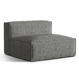 Canapea modulara gri grafit din textil pentru 2 persoane Nuria Boucle Micadoni