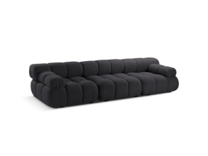 Canapea modulara gri grafit din textil pentru 3 persoane Bellis Boucle Micadoni