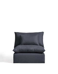 Canapea modulara gri inchis din textil pentru 1 persoana Anarela Kave Home