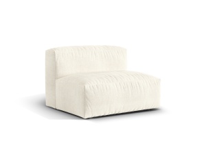 Canapea modulara ivorie din textil pentru 1 persoana Martina Monet Boucle Micadoni
