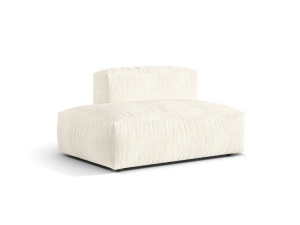 Canapea modulara ivorie din textil pentru 2 persoane Martina Monet Boucle Left Micadoni