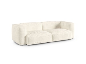 Canapea modulara ivorie din textil pentru 3 persoane Martina XL Boucle Micadoni