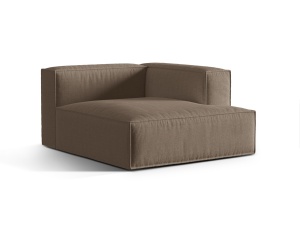Canapea modulara maro cappuccino din textil pentru 1 persoana Nuria Right Structured Micadoni