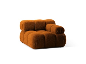 Canapea modulara maro caramiziu din textil pentru 1 persoana Bellis Boucle Right Micadoni
