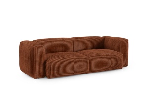 Canapea modulara maro caramiziu din textil pentru 3 persoane Martina XL Corduroy Micadoni