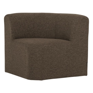 Canapea modulara maro din textil 80 cm Mojo Boucle Corner Woood