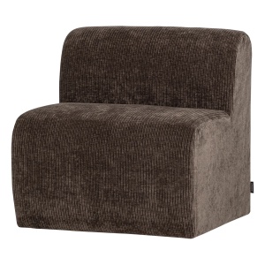 Canapea modulara maro din textil 84 cm Mojo Center Rib Woood