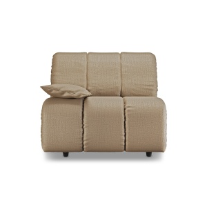 Canapea modulara maro din textil 98 cm Wave Low Pure Left HKliving