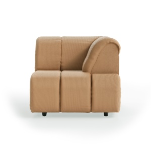 Canapea modulara maro din textil 98 cm Wave Rib Right High Arm HKliving
