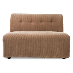 Canapea modulara maro din textil pentru 1,5 persoane Vint Corduroy HKliving