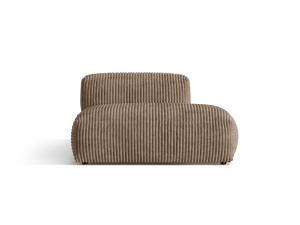 Canapea modulara maro din textil pentru 2 persoane Martina Wave Corduroy Micadoni