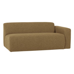 Canapea modulara maro/galben din textil pentru 2 persoane Mojo Boucle Right Woood