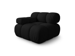 Canapea modulara neagra din textil pentru 1 persoana Bellis Left 3D Micadoni